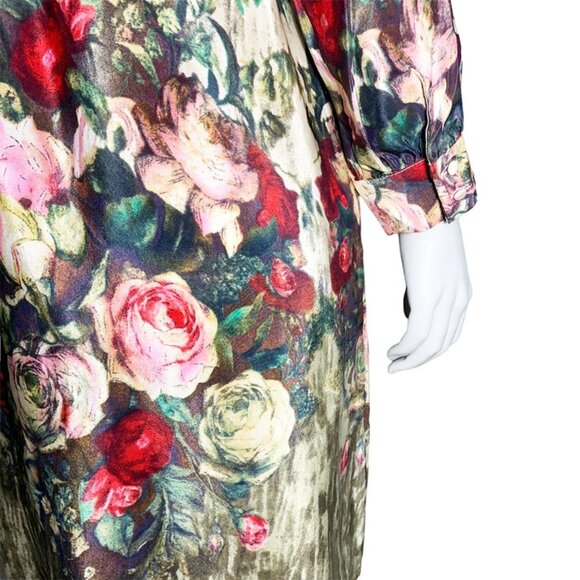 Garden Party Silk Floral Shift Dress - Picture 8 of 11